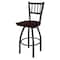Holland Bar Stool Co 30" Swivel Bar Stool, Pewter Finish, Dark Cherry Oak Seat 81030PWDCOak - alternate 1